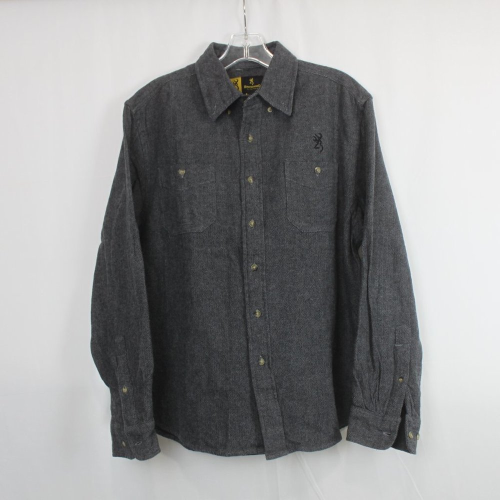 Browning Gray Long Sleeve Button Up Warm Shirt